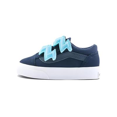 Canvas And Leather Soft Comfortable Low Top Kids Skate Shoes Baby Sneaker Deep-Blue VN000D1BNVY