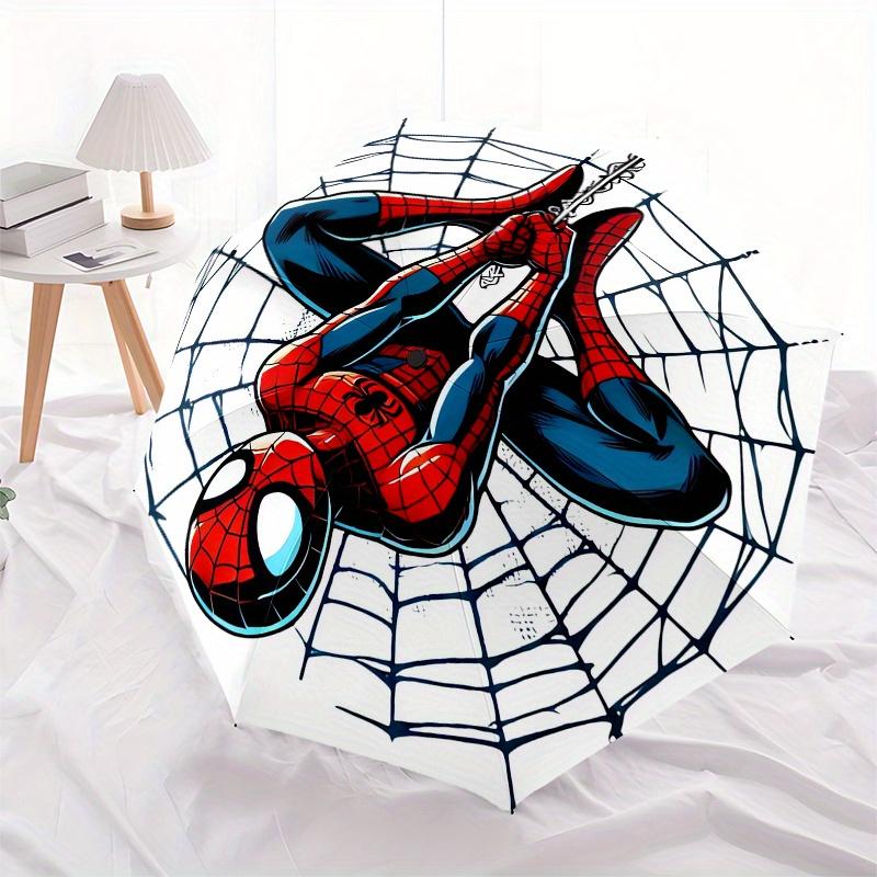 

Spider-Man,Web,Hero Theme Automatic Compact Folding Cute Umbrella - Portable and Durable, 8-Bone Iron Umbrella for All Weather0707061