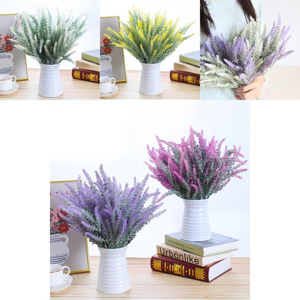Flocked Lavender Artificial Blooms With 36cm Height For Wedding Venue Decoration And Photography
