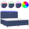 VidaXL Sommier à Lattes de Lit avec Matelas et LED, Lit Rembourré avec Tête de Lit, Lit Double, Lit Adulte de Chambre, 3135387
