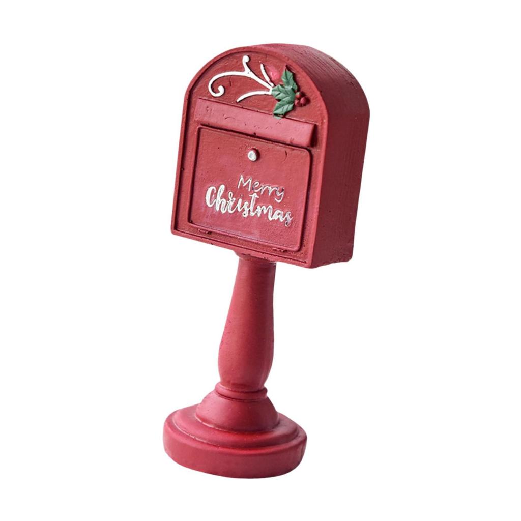 Mailbox Statue Birthday Gift Decoration Red Christmas Sculpture for Hallway Living Room Table Centerpieces Housewarming Bedroom