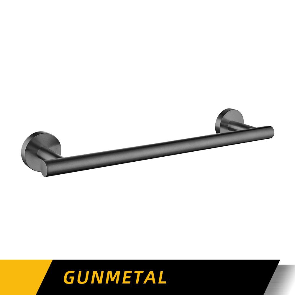 Gunmetal Towel Rack Set 60CM Single Towel Bar 304 Stainless Steel Towel Holder Hook Tissue Holder Bathroom Accession Never Rust
