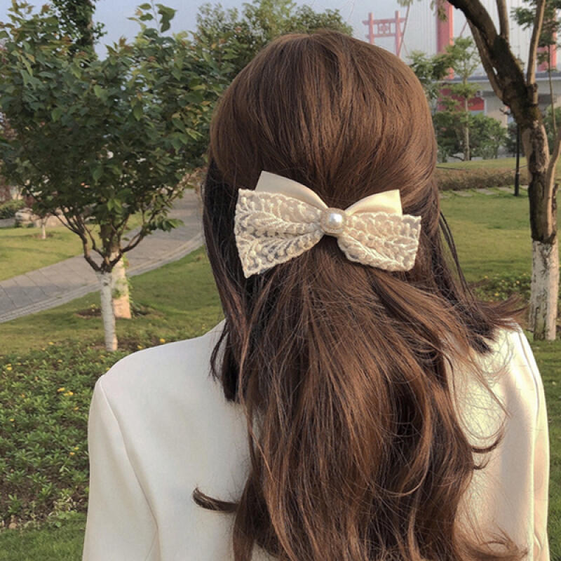 Chino Lace Cubic Pearl Hairpin ivory