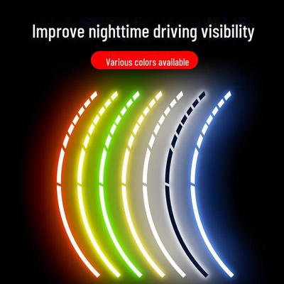 Autocollants réfléchissants et lumineux pour jantes de voitures et motos