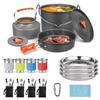 34PCS Camping Cookware Set Outdoor Cooking Pot with Nonstick Coating Portable Foldable Handle for Hiking Picnic
