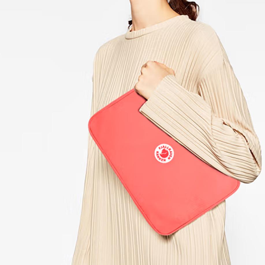 New Fjallraven Cotton Laptop Bag With Clutch Insert Regular Unisex Peach Pink 23787-319