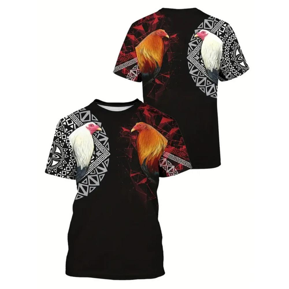 Men's T-shirts Casual Sports Loose Round Neck Short Sleeve Oversized T-Shirt Fashionable Comfortable Loose Soft Breathable Printed 3D T-shirt