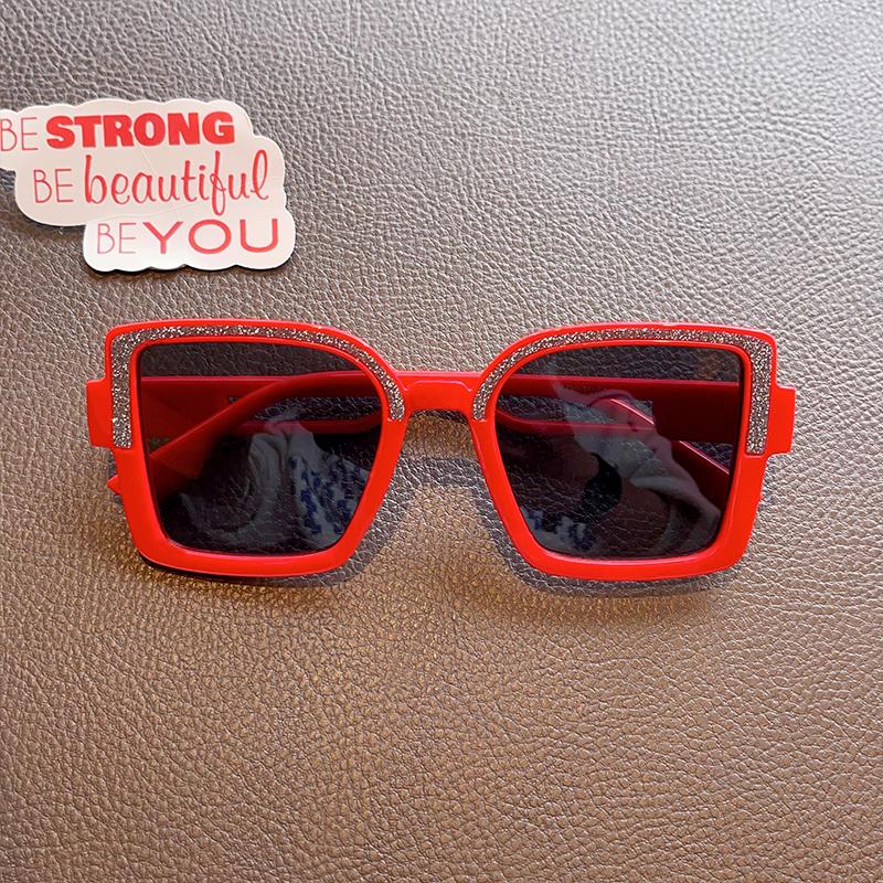 New Children Solid Square-frame Glasses Sunglasses UV400 Outdoor Girls Boys Fashion Protection Sunglasses Kids Sun Glasses