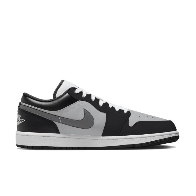 Jordan Air Jordan 1 Cushioning Slip Resistant Low top Vintage Basketball Shoes Men's Black White 553558-132(Team183-)