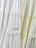 2026 Spring/Summer French Niche White Lace A-Line Ruffle Skirt with Wide Hem
