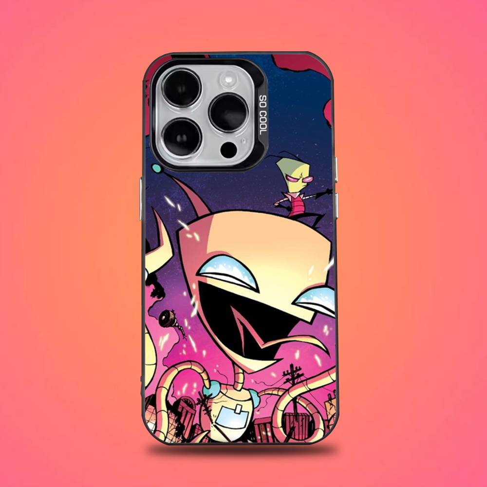 Cartoon I-Invader Zim Gir Phone Case For iPhone 16,15,14,13,12,11,Pro,Max,Plus,Mini,XS,SE Anti Fall Black Matte Hard Bumper