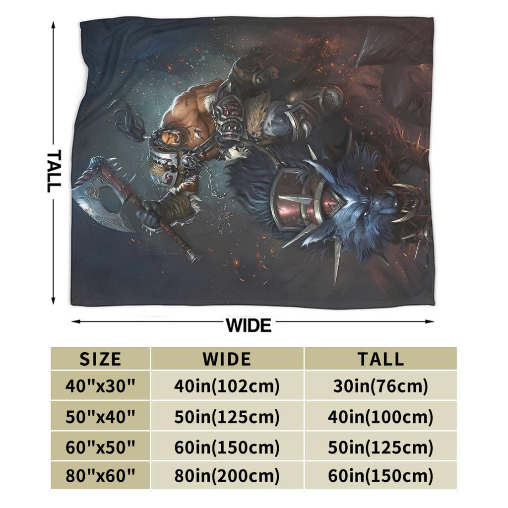 WOW World of Warcraft Arthas Demon Illidan Sylvanas Warm Blanket Travel Plush Throw Blanket Flannel Bedspread Sofa Bed Cover