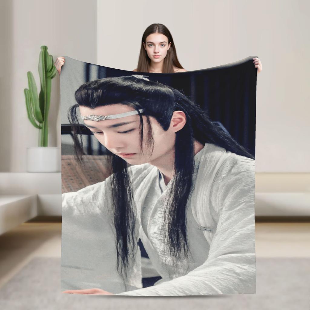 W-Wang Yibo Plush Blanket Children Flannel Throw Blanket For Couch Chair Warm Soft Customized Quality Bedspread Birthday Present