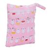 Double Zippers Wet Dry Diaper Bag Cute Pattern Travel Portable Diaper Nappy Storage Bag#4