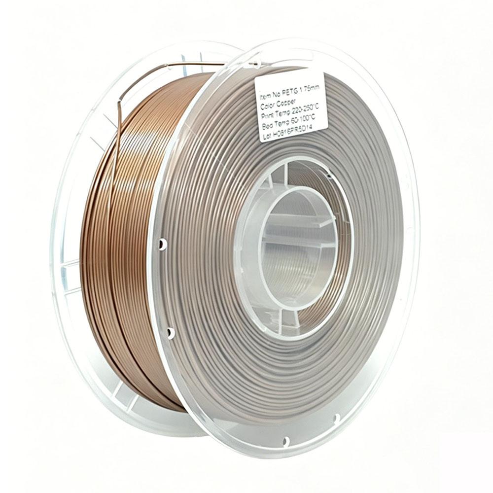 Best Quality 3d Printer Plastic Filament 1.75mm FDM 3d Printer Machine PETG Metallic Red Copper, Bronze, Gold, Silver Filament