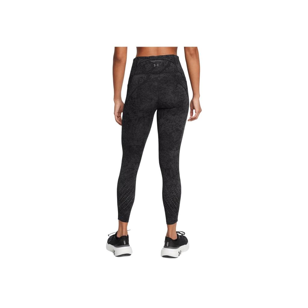 Under Armour UA Launch Elite Cool Series Full Print Comfortable Breathable Knitted Sports Long Pants Women Bottoms Black 1386334-001