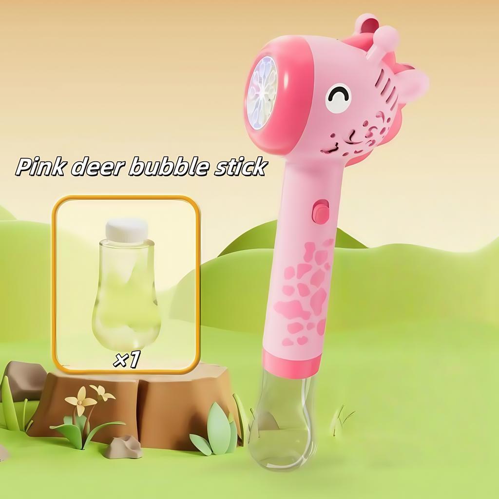 Animation Dinosaur Giraffe Bubble Blowing Machine For Children, Fully Automatic Handheld Bubble Stick, Luminous Bubble Plaything