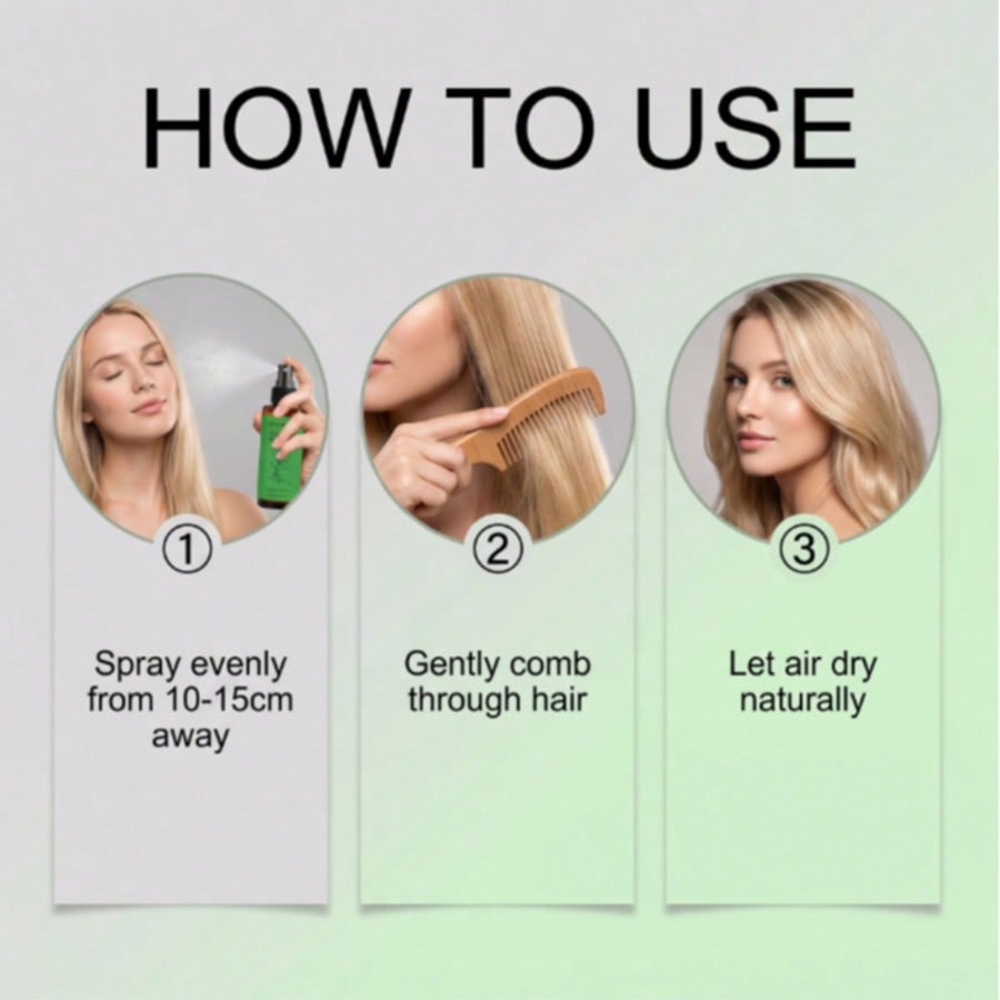 Rosemary Hair Serum, Deep Moisturizing Hair Care Spray, Repairs Damaged Hair, Tames Frizz, Improves