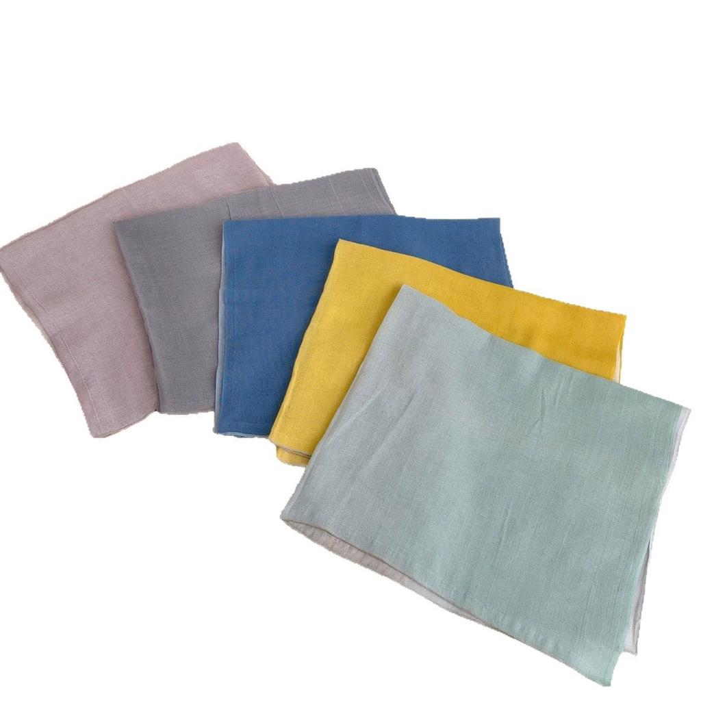 Gradient Cotton-Linen Small Scarf Thin Breathable Summer Neck Protection And Warm Scarf For Women Neckband