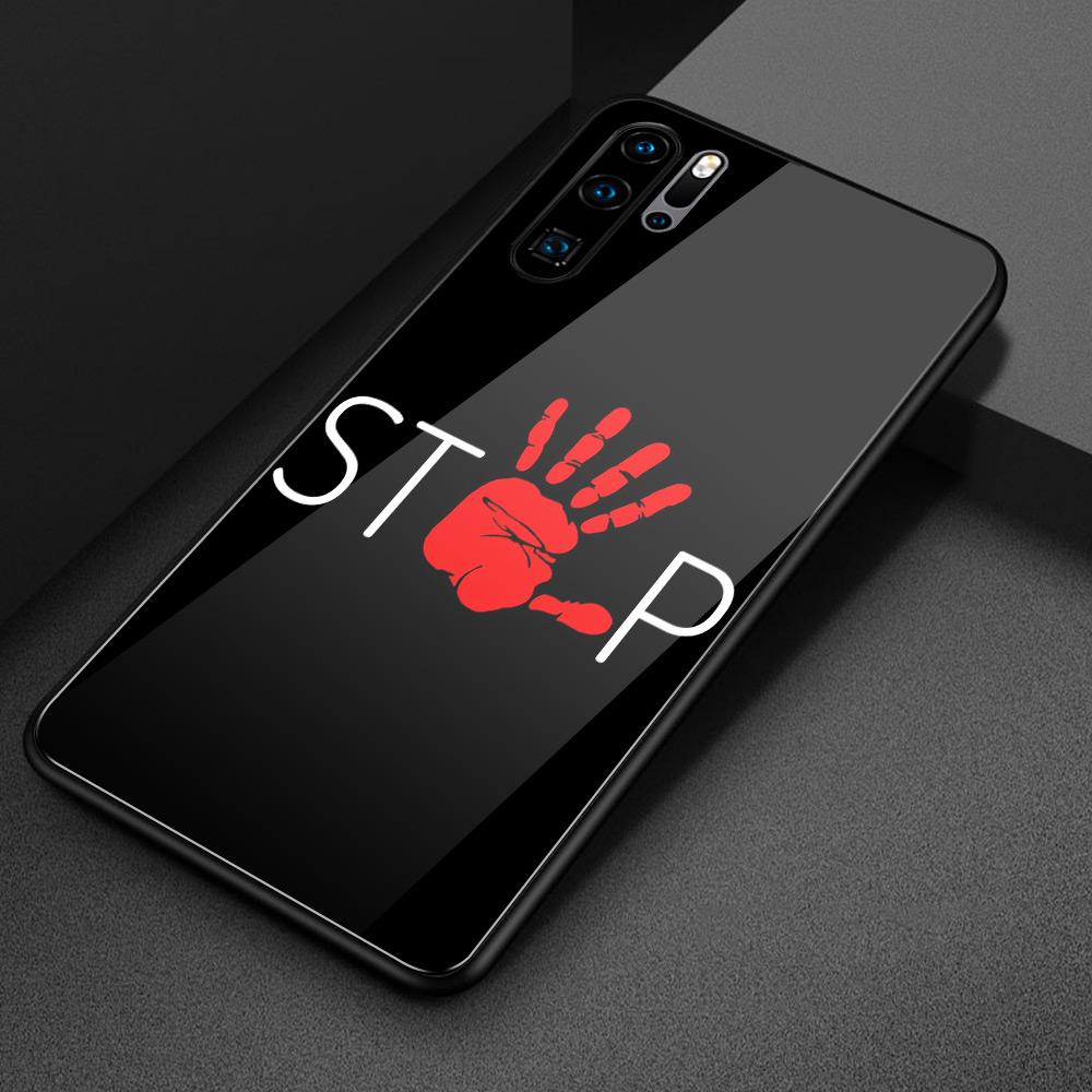 

Совершенно новый чехол Для Huawei mate 30 чехол знак стоп Стеклянная задняя крышка мягкий каркас чехол-накладка для Huawei mate 30 mate 30