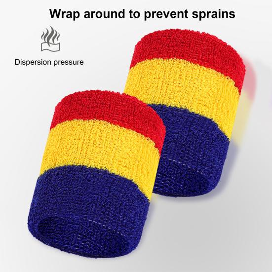 Sportarmband, Regenbogen-gestreifte Schweißbänder, Handgelenkstütze für Männer und Frauen, Fitnessstudio, Sportzubehör, atmungsaktive, elastische Handgelenkstütze