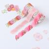 200PCS Sakura Decorative Sticker Flower Petals Tape Scrapbooking Sticky Paper Masking Tape