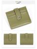 Damen Geldbörse aus echtem Leder, Bifold - Koreanischer Stil, Weiches Rindsleder, Mehrere Kartenfächer