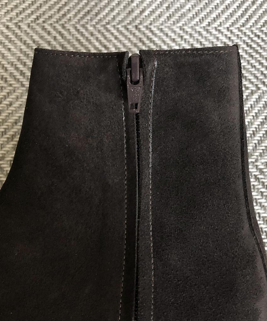 Joenshoe Hancock Round Worker Suede Zipper Chelsea Boots Dark Brown