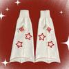 Meias longas Lolita femininas para outono e inverno, aquecedores de perna estilo Harajuku, adoráveis, com pequenos ossos em 3D e estrelas tricotadas, polainas para botas.
