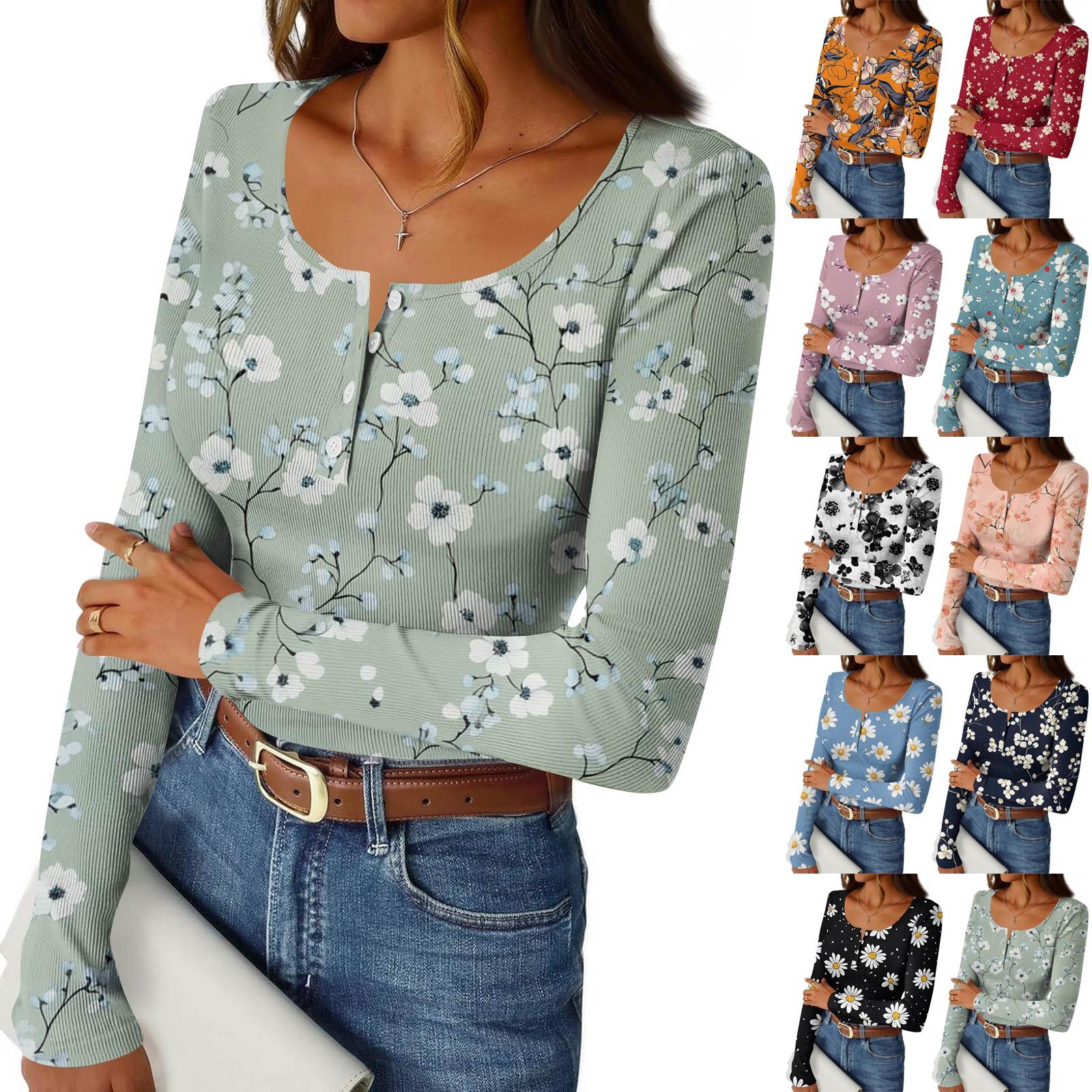 

Women s Slim Bottom T-shirt Fashion Casual Gradient Printing Round Neck Pullover Long Sleeve Top XL винний