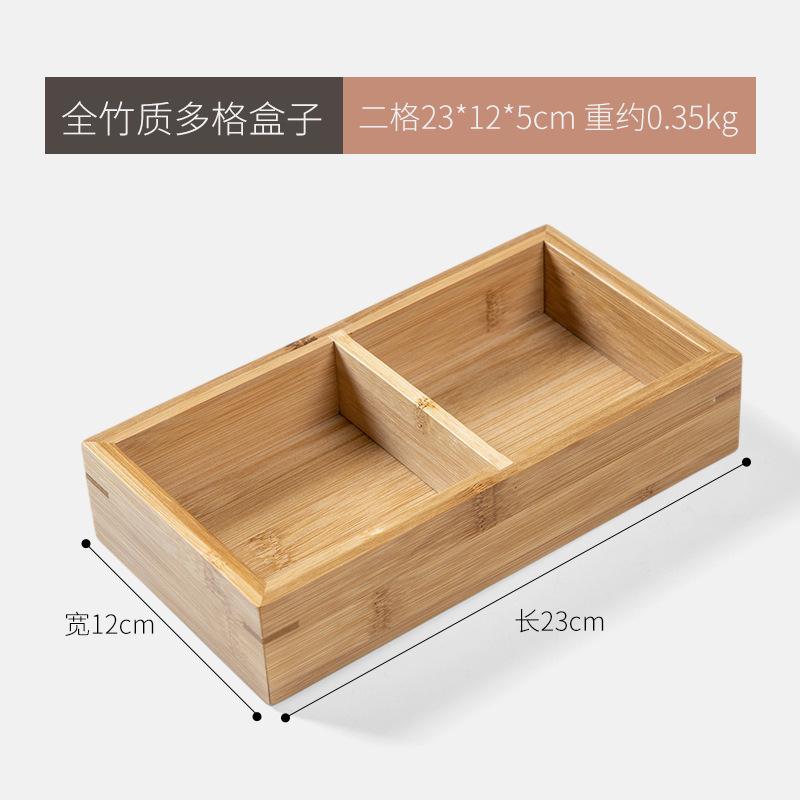 Bamboo Storage Box Geometric Square Grid Desktop Storage Container Jewelry Storage Box Make Up Organizer Jewelry Organizer