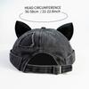 Unisex Cotton Cat Ears Brimless Hat Breathable Washed Old Beanie Hat Solid Color Beanie Cap