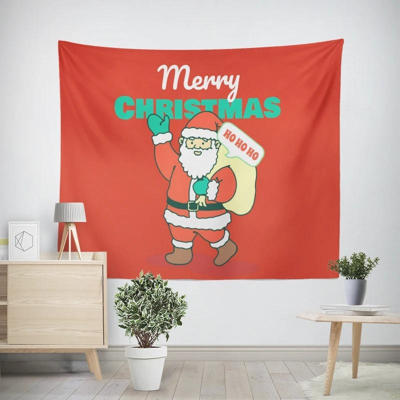 Christmas New Year Pattern Living Room Bedroom Decorative Tapestry