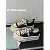 Thick-soled heightening canvas shoes women's spring new muffin bottom breathable low-top casual shoes versatile board shoes