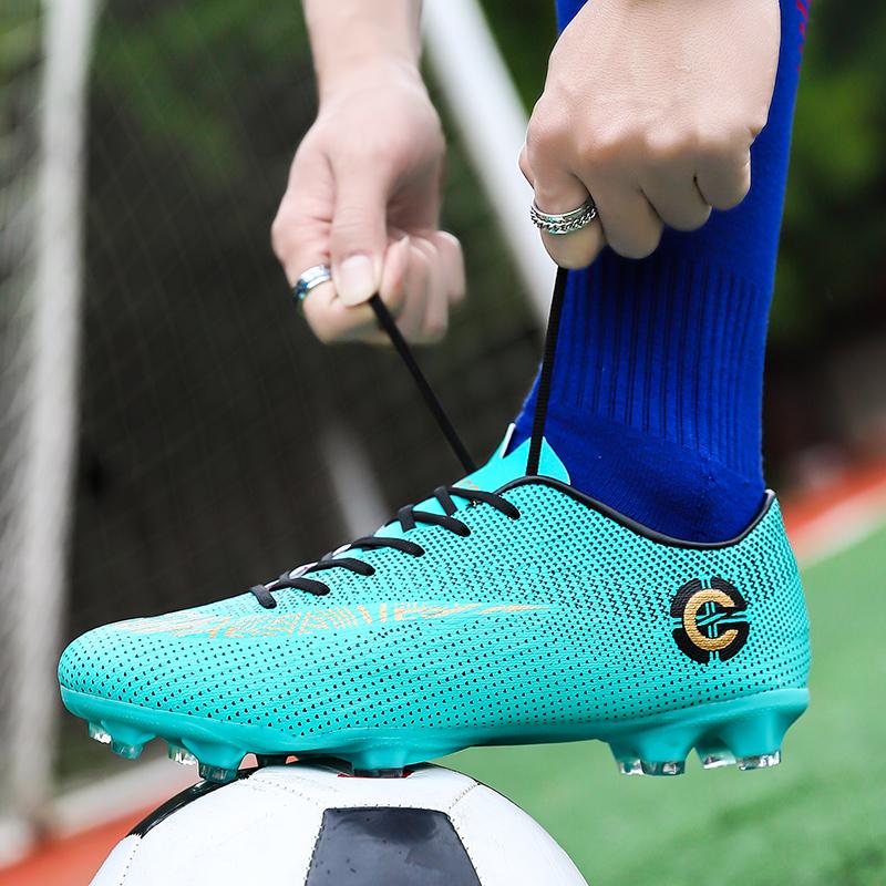 Men's/Women's Waterproof Wear-Resistant Football Boots Anti-Slip Sports Artificial Turf Outdoor Football Training Shoes