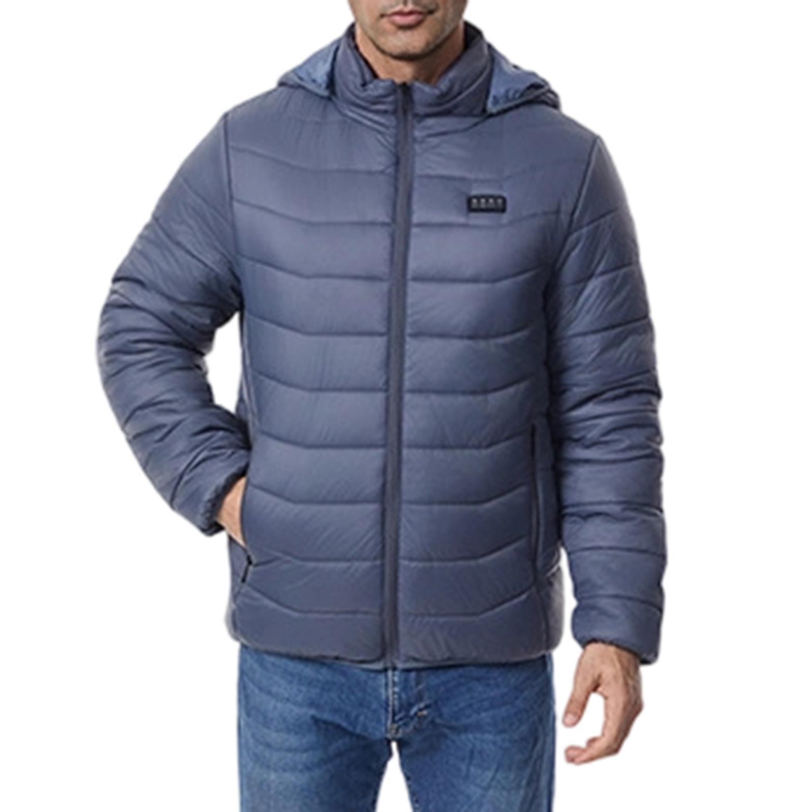 

Men s Four Constant Temperature Intelligent Fever Hooded Hood Cotton-padded Jacket Coat XL