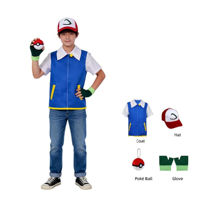 Pikachu Cosplay Tērps Ar Poliestera Audumu