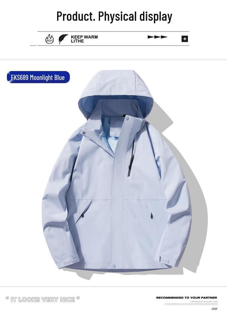 Herren- und Paarkombi 25 Jahre Frühling/Herbst Outdoor-Sport Winddicht Wasserdicht Atmungsaktiv Bergsteigerjacke