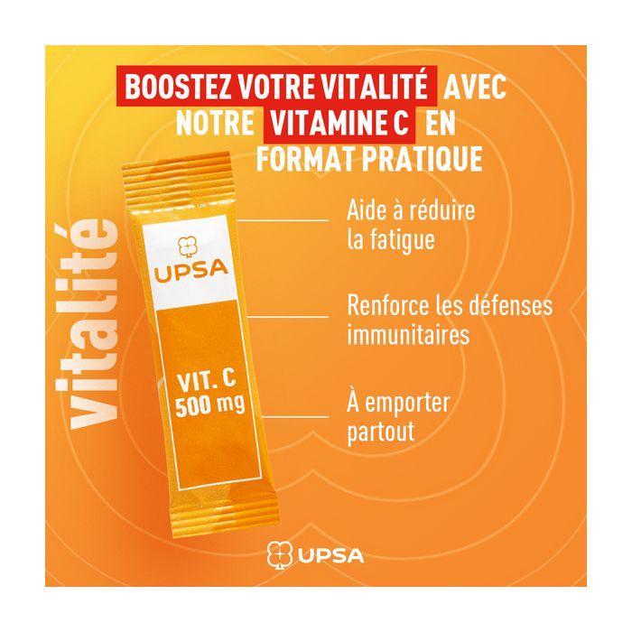 UPSA Vitamine C 500mg Sans Sucres 10 Sachets