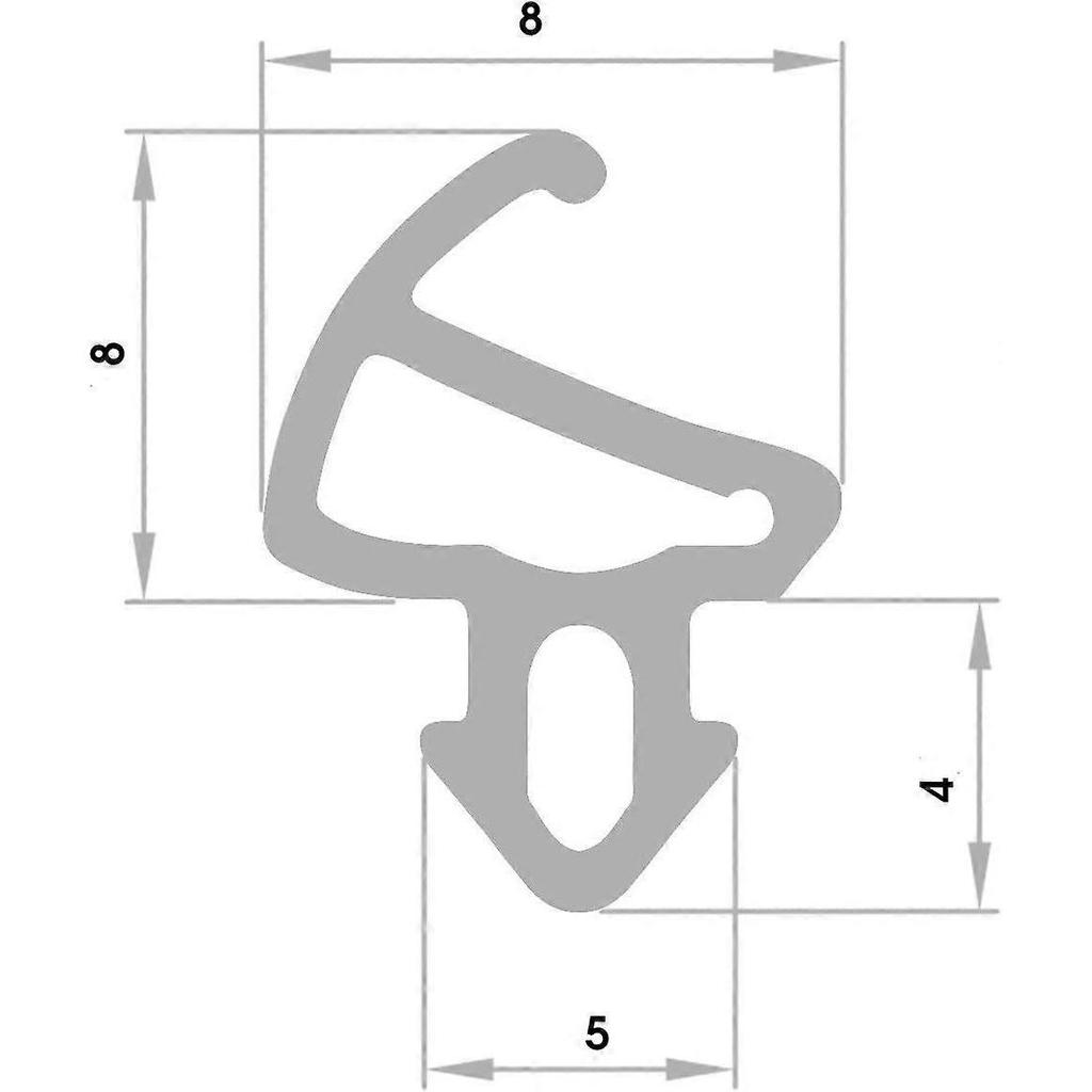 Fensterdichtung | Schwarz | 5m | PVC-Fenster | Gummidichtung | Kunststoff-Fensterdichtungen | Aluminiumprofil Türdichtung
