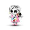 copper Happy Dopamine Girl Boy Cat Charm Bead Charms Bead Charms Compatible With 3mm Authentic Bracelets Do It Yourself Jewellery Souvenir Gift Making
