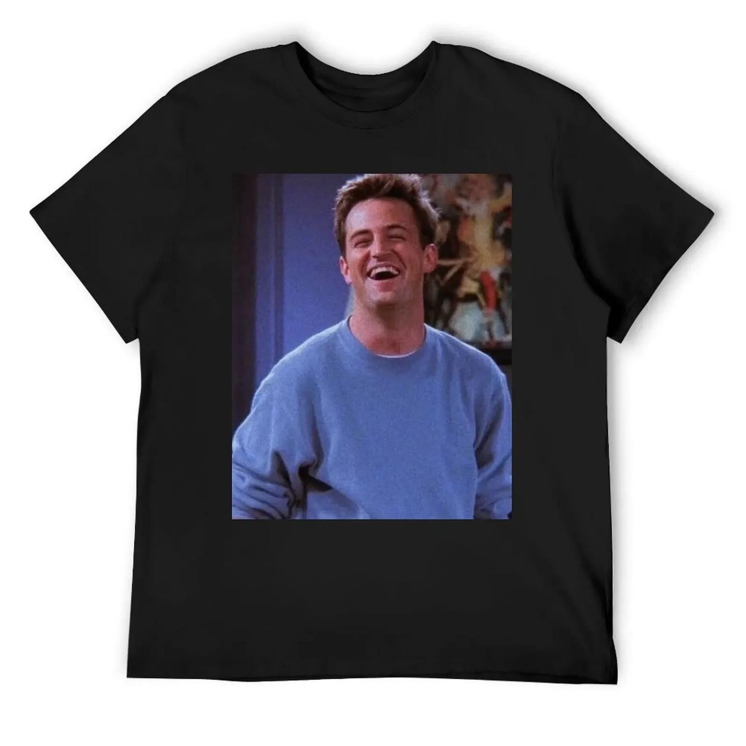 

Matthew Perry T-Shirt funny shirt cotton blue archive funny meme t-shirts essential t shirt mens vintage t shirts S чёрный