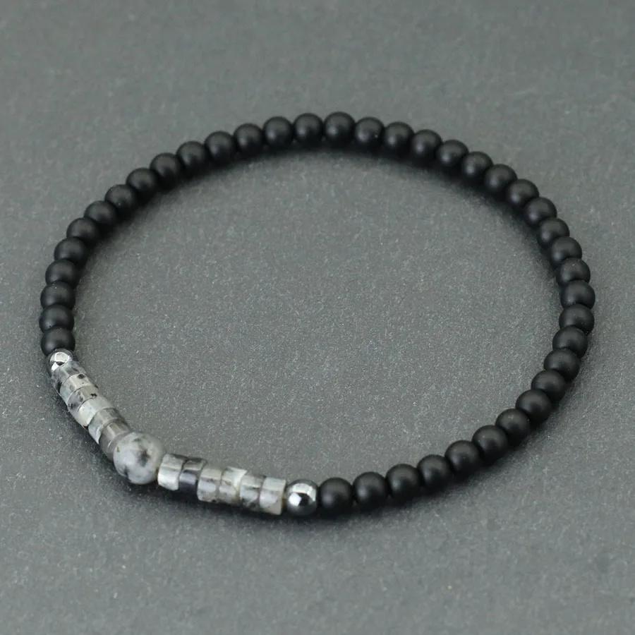 Bohemia Emperor Stone Bracelet Unisex 4mm Small Beads Braslet Gemstone Stretch Beaded Braclet Leisure Pulseira Accessories Joias