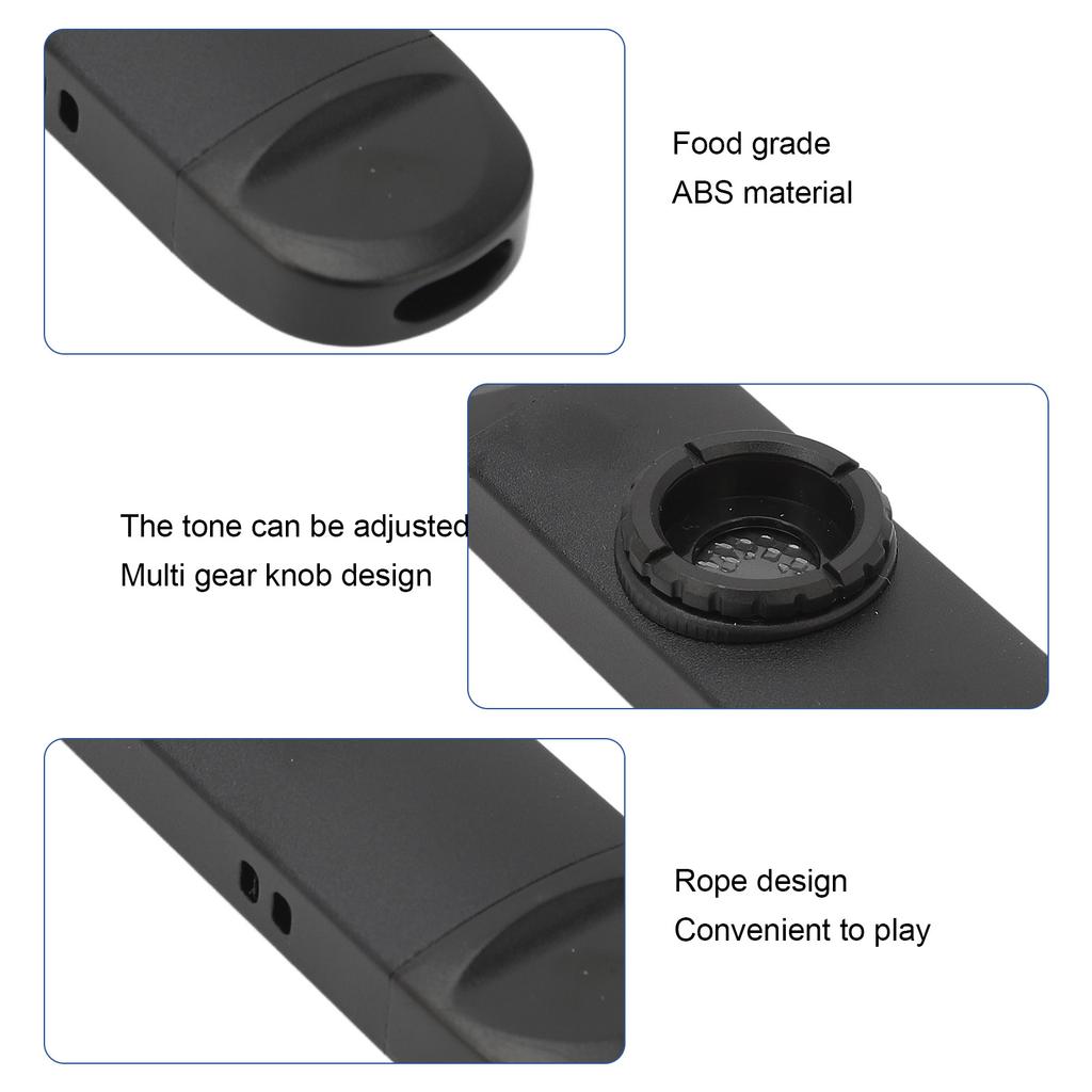 Kazoo Double Head Electric Black Kazoo Instrument with Adjusted Tones for Guitar Music Lovers