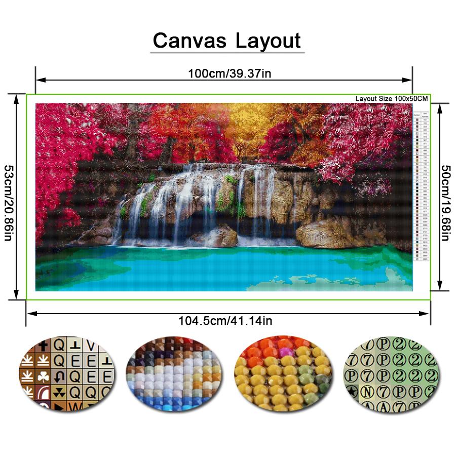 Forest Waterfall Lake Large Size Diamond Painting Diy Full Square Round Drill Rhinestone Embroidery Landscape Mosaic Cross Stitch Kits Wall Decor