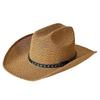 (Einheitsgröße, Khaki) Damen Herren Cowgirl Hut Stilvoller Dekorativer Gürtel Westernhut Atmungsaktiv Breiter Rand Sonnenhut