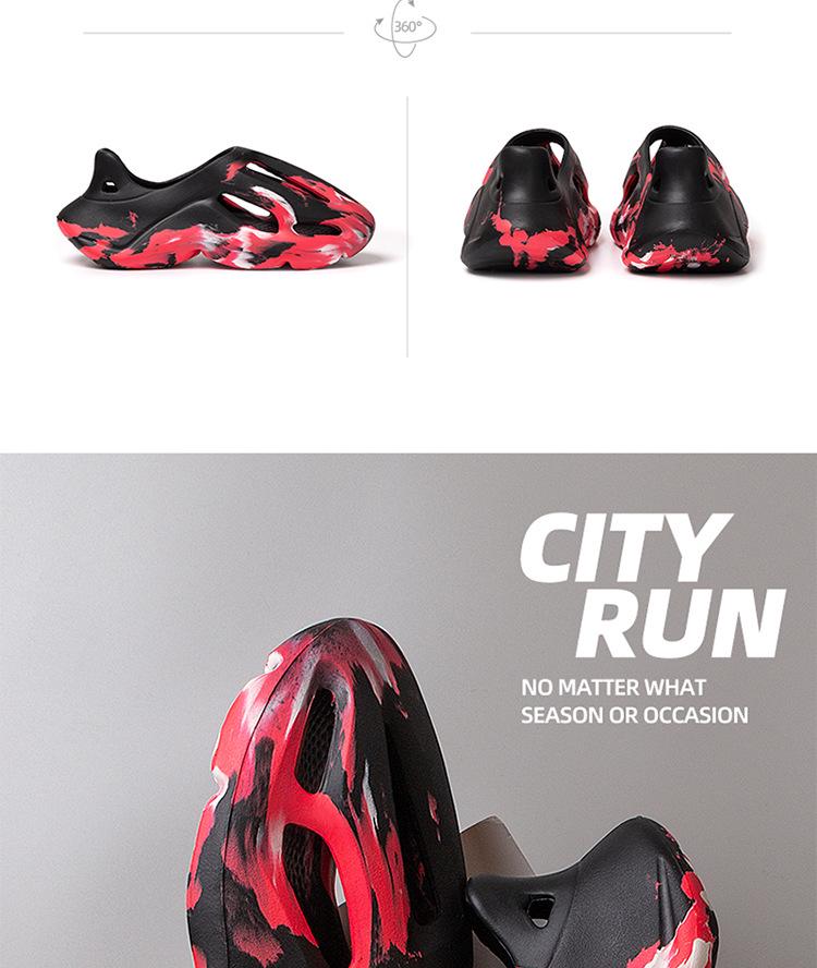 EVA Men's Color Block Trend Sandals - Creative National Tide Beach Shoes with Thick Sole