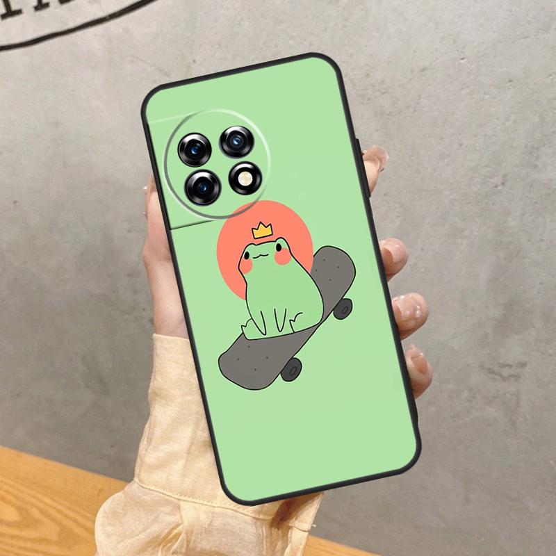 Mint Green The Frog Mushroom Case For OnePlus 15 15R 13 13R 13T 12 12R 11 10 10R 10T 8T Nord 5 CE 4 2 3 Lite N20 N30 Cover