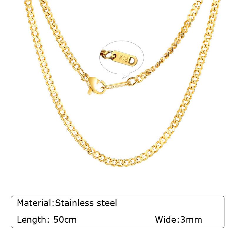 316L Stainless Steel Chain Necklace Women Girls,Stacked Necklace, Thin Link Simple Jewelry for Everyday