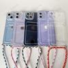 Funda Poco X7 Pro Crossbody Lanyard Cord Silicone Transparent Case For Xiaomi Poco X7 Necklace With Strap Card Slots Cover